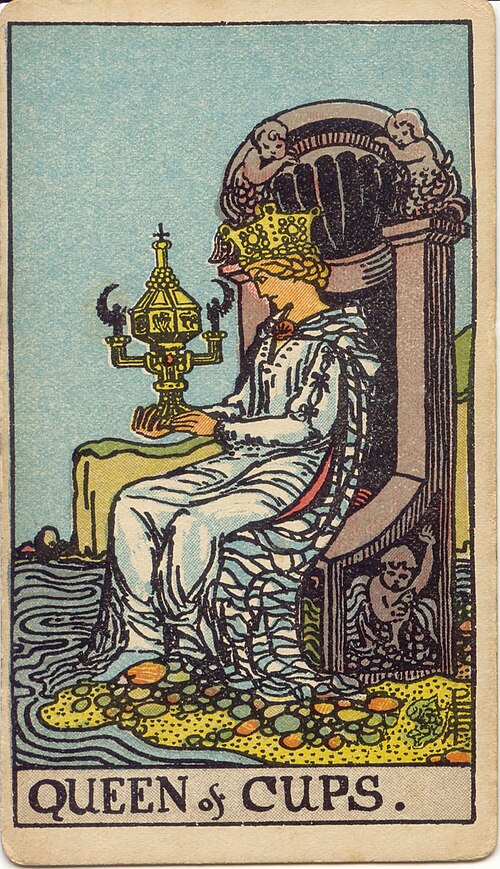 타로 컵 여왕 카드(Queen of Cups) 의미 — 마음을 읽는 공감의 여왕