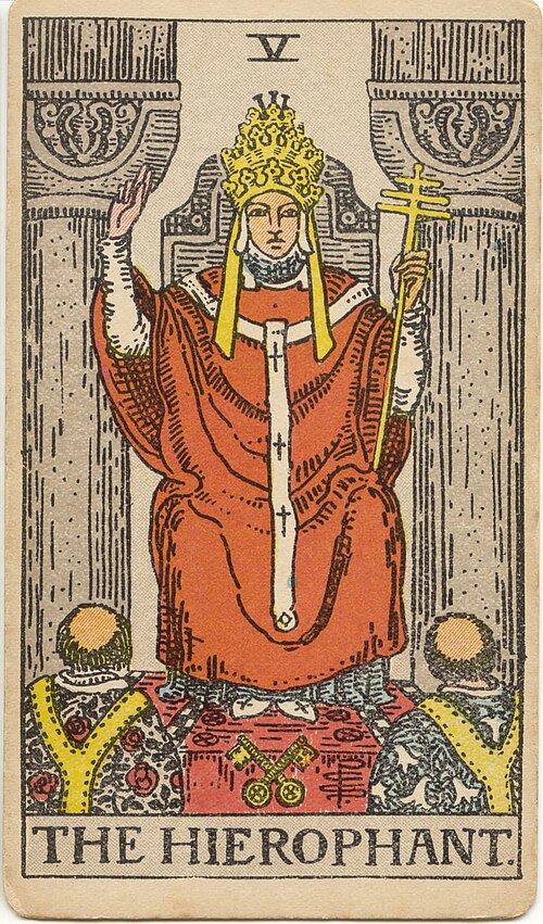 타로 교황 카드(The Hierophant) 의미 — 전통과 가르침의 카드