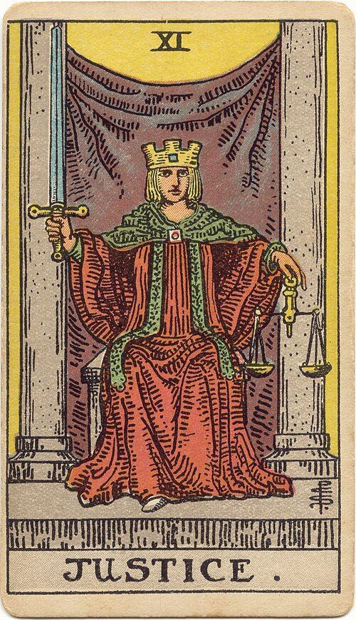 타로 정의 카드(Justice) 의미 — 원인과 결과, 공정한 저울