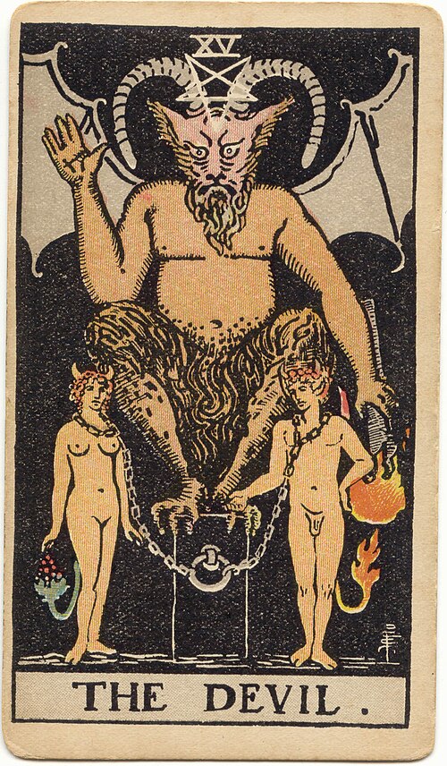 타로 악마 카드(The Devil) 의미 — 나를 묶고 있는 건 사실 나 자신