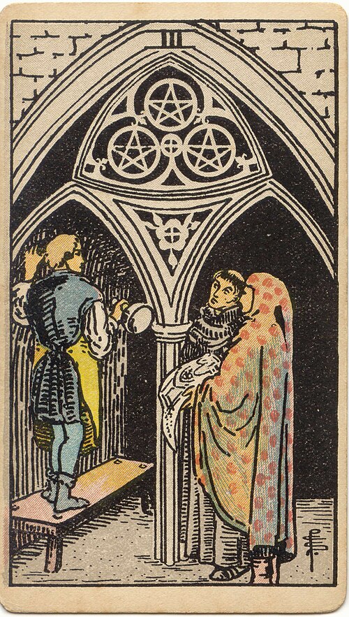 타로 펜타클 3(Three of Pentacles) 의미 — 함께 쌓아 올리는 완성