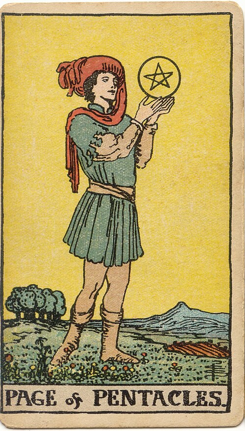 타로 펜타클 페이지 카드(Page of Pentacles) 의미 — 현실을 배우는 성실한 첫걸음