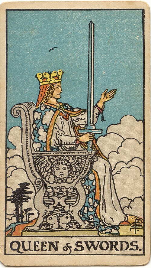 타로 소드 여왕 카드(Queen of Swords) 의미 — 슬픔을 지나온 명료함